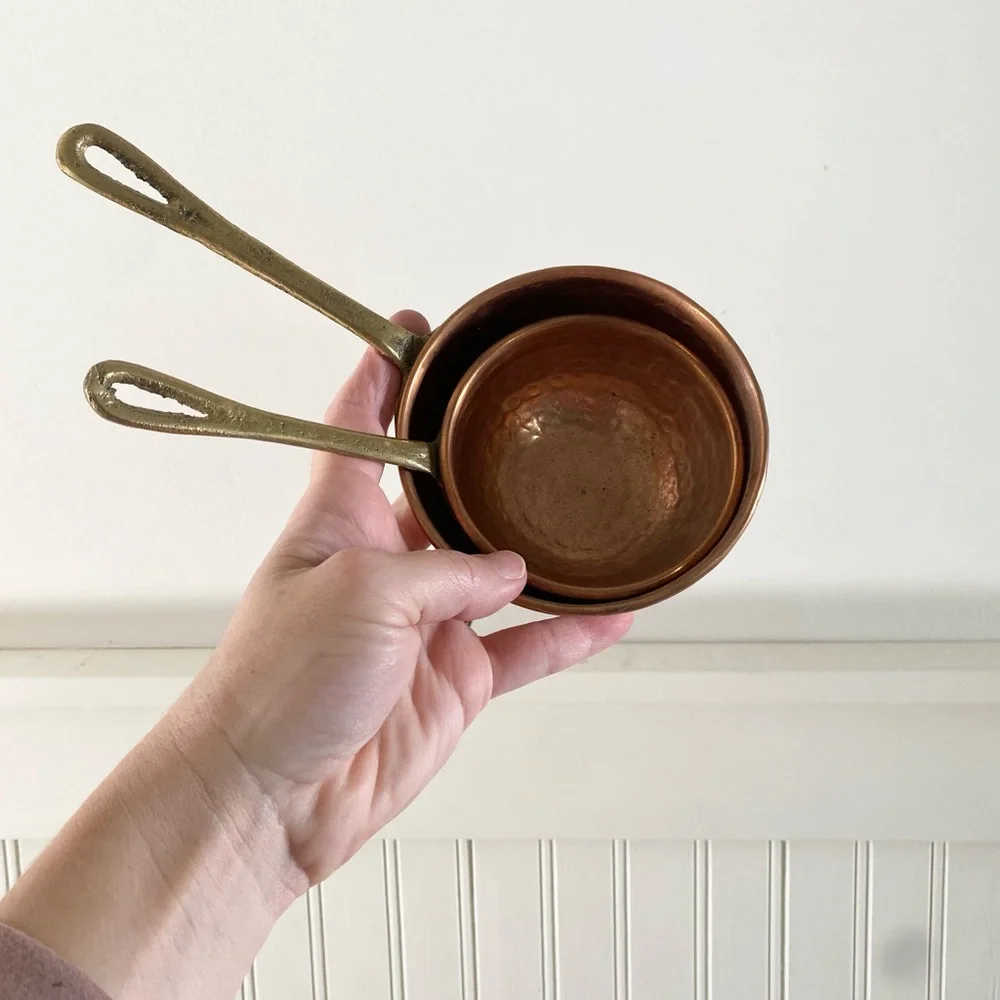 Vintage Hammered Copper and Brass Ladle